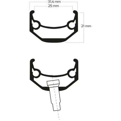 Ryde Felge Andra 40 24 507 36g 14g Disc Alu schwarz