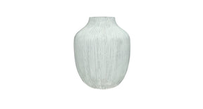 Vase polyresin white 16x16x18cm