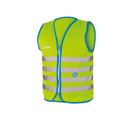 Wowow Kindersicherheitsweste mit Reißverschluss und 1150 – lustige Fahrradjacke – Größe S – Unisex – Grün, Blau, Silber