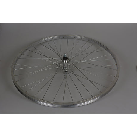 Roland Hinterrad 28 Felge Beretta Vollachse Alu Eco Freewh. Silber.