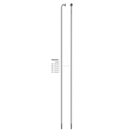 Sapim Speiche 14-215 Vorfach Edelstahl ohne Nippel (100 Stück)