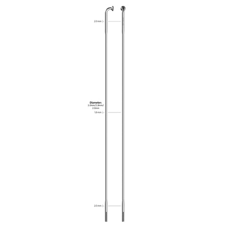 Sapim Speichen 14-284l Racing Edelstahl ohne Nippel (100 Stück)