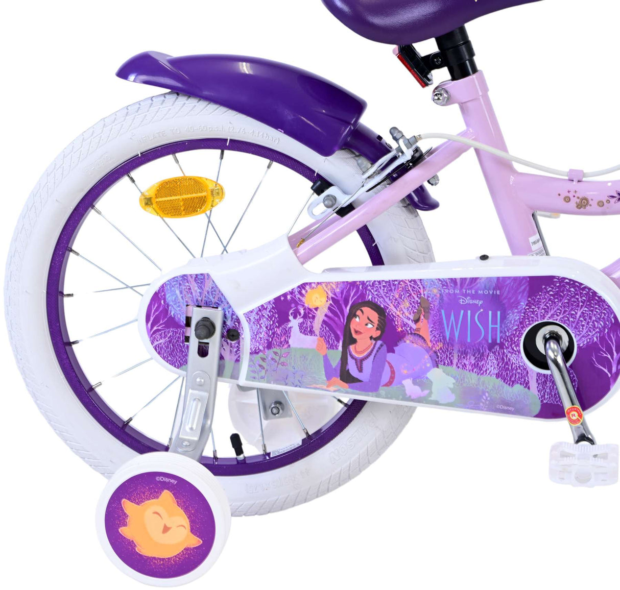 Wunsch Disney Wish Kinderfahrrad - Mädchen - 16 Zoll - Lila - Zwei Handbremsen