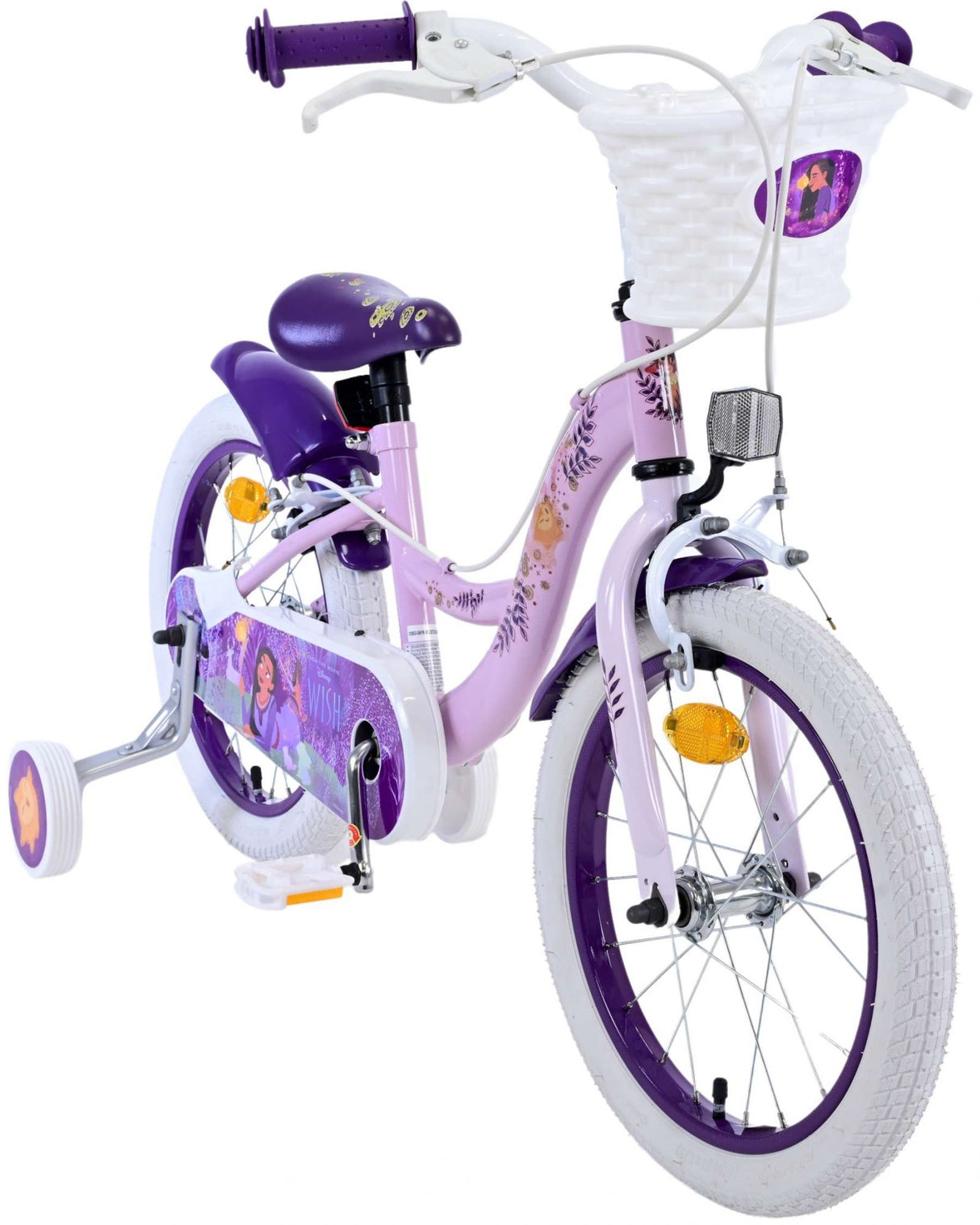 Wunsch Disney Wish Kinderfahrrad - Mädchen - 16 Zoll - Lila - Zwei Handbremsen