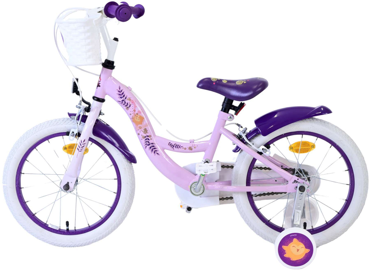 Wunsch Disney Wish Kinderfahrrad - Mädchen - 16 Zoll - Lila - Zwei Handbremsen