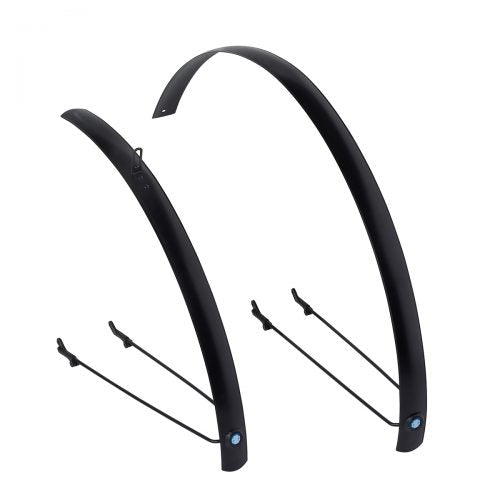 Xtrabike Schutzblechset 28 schwarzes flaches Aluminium