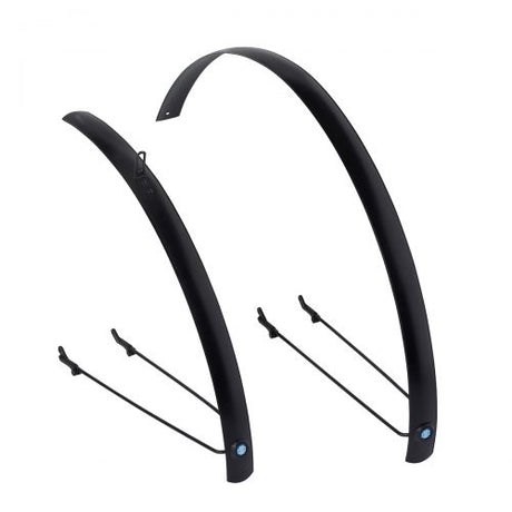 Xtrabike Schutzblechset 28 schwarzes flaches Aluminium