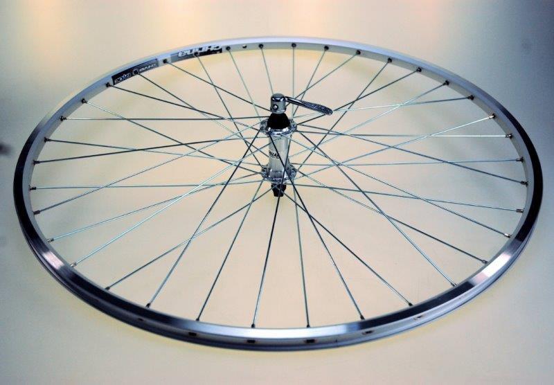 Vorderrad 26x1 3 8 Aluminium, silbernes Ausfallende
