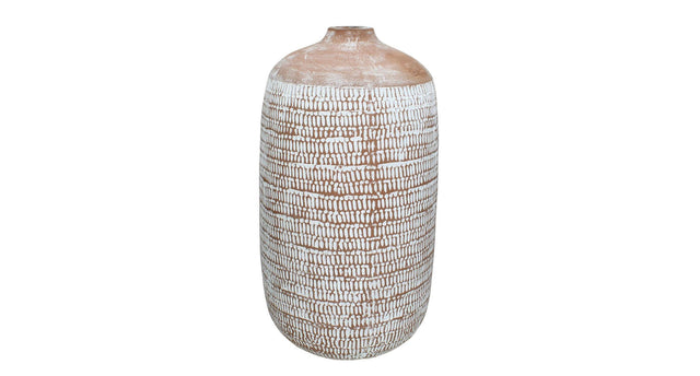 Vase terracotta brown 24x24x43cm