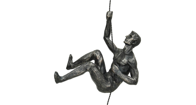 Ornament figure polyresin black 16x9x19.5cm