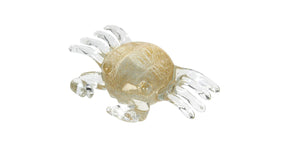 Ornament crab glass gold 18x13.5x5cm