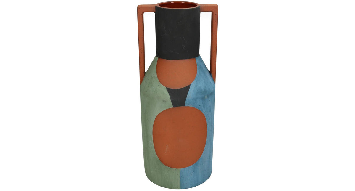 Vase terracotta mix 12.5x12.5x29.6cm