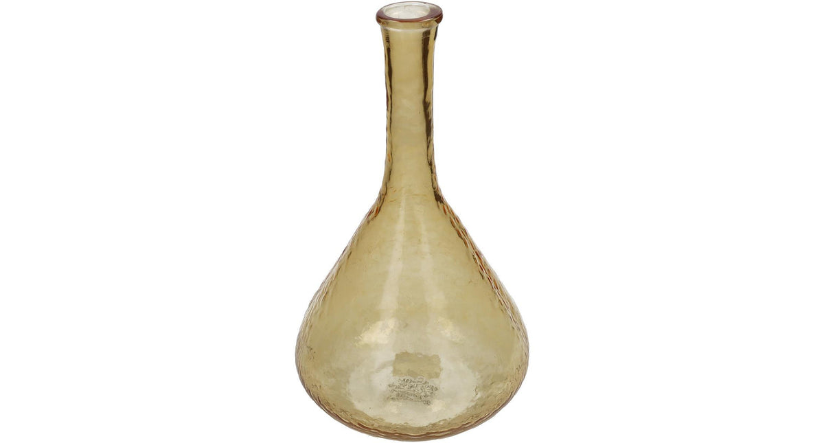 Vase recycled glass ochre 31x18x18cm
