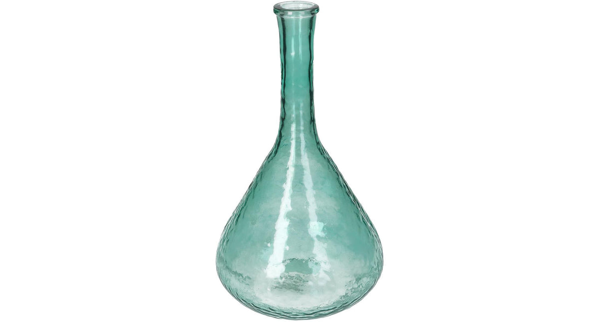 Vase recycled glass petrol 31x18x18cm