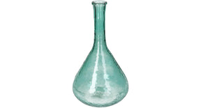 Vase recycled glass petrol 31x18x18cm
