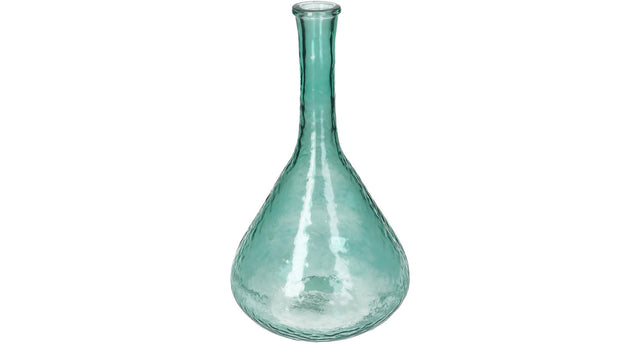 Vase recycled glass petrol 31x18x18cm
