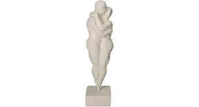 Ornament hugging people polyresin ivory 8x8x32.3cm