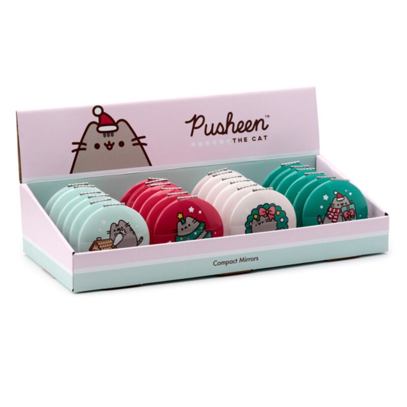 Weihnachts-Pusheen, die Katze, kompakter Schminkspiegel
