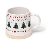 Weihnachtsbaum-Becher aus Steingut