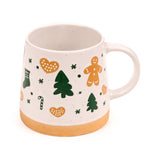 Konischer Becher aus Steinzeug mit Lebkuchenmännchen
