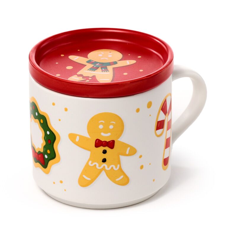 Weihnachts-Baker-Street-Porzellanbecher-Untersetzer-Set