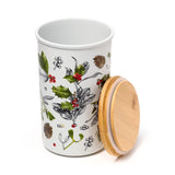 Weihnachtliche Winter-Botanicals-Vorratsdose aus Rpet-Bambus