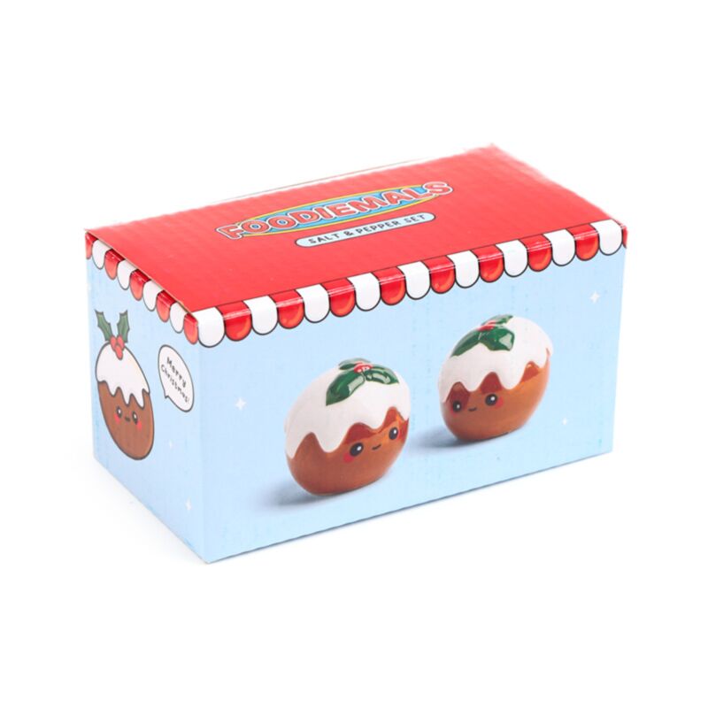 Weihnachtspudding-Feinschmecker-Tender, Salz- und Pfefferstreuer