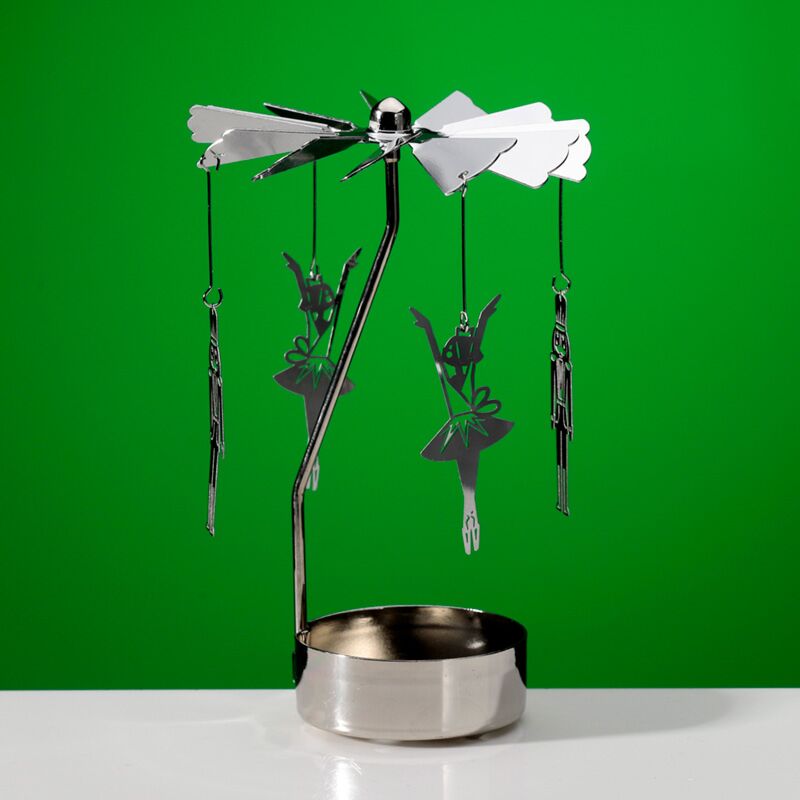 Weihnachts-Nussknacker, rotierendes Teelichthalter-Karussell