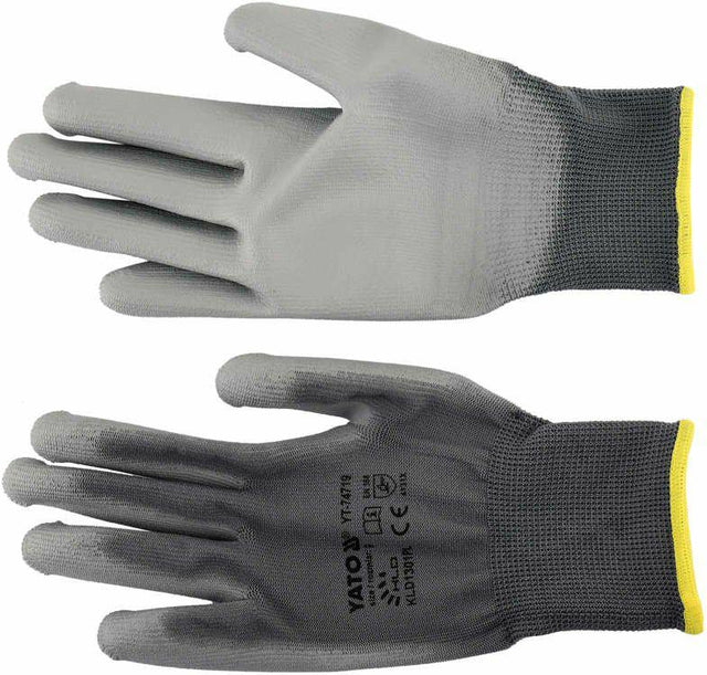 Yato werkhandschoenen nylon grijs 9