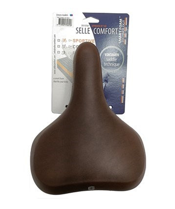 Selle Comfort Zadel Pure Met Smart Foam Techniek. Bruin, Zonder Strop