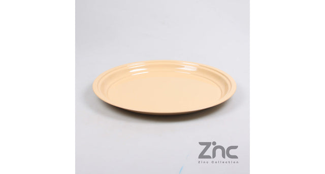 Zink onderbord rond m 40x2.5 cm camel