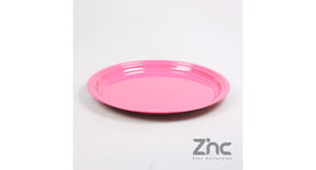 Zink onderbord rond m 40x2.5 cm telmagenta