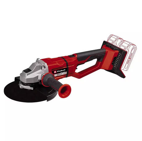 Einhell Profi-Akku-Winkelschleifer Axxio 36 230 Q BL LI Solo – Power X-Change – 36 V Li-Ion – bürstenloser Motor – ø230 mm – 6.600 t min – max. Schnitttiefe: 70 mm - Schnellspannmutter - exkl. Akku, Ladegerät und Schleifscheibe