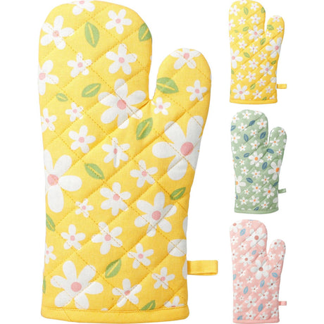 Home styling ovenhandschoen 32x16cm 3 assorti