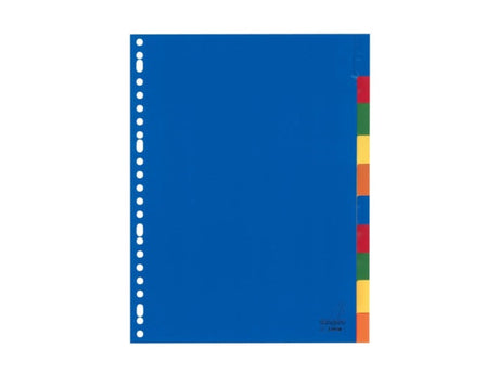 Kangaro-Registerkarte, A4, Fenster, PP, 120 Mikron, sortiert, 23 Löcher, 10-teilig