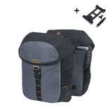 Basil Doppelte Fahrradtasche Miles Mik 34 Liter 13 x 26 x 35 cm – Schwarzgrau
