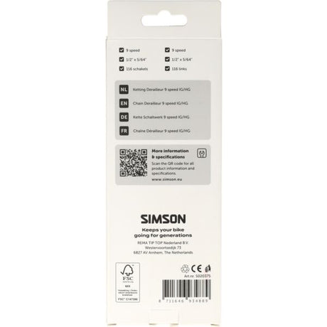 Simson ketting derailleur 9v hg