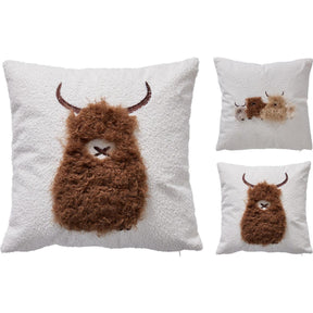 Home styling kussen hooglander 45x45cm set a 2 stuks