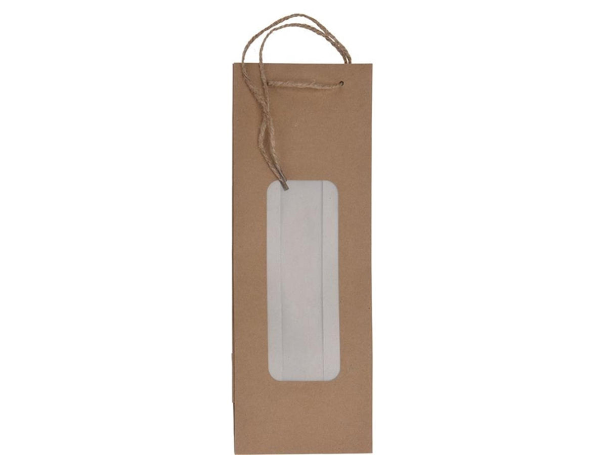 Weinflaschentasche mit Fensterpapier