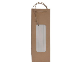 Weinflaschentasche mit Fensterpapier