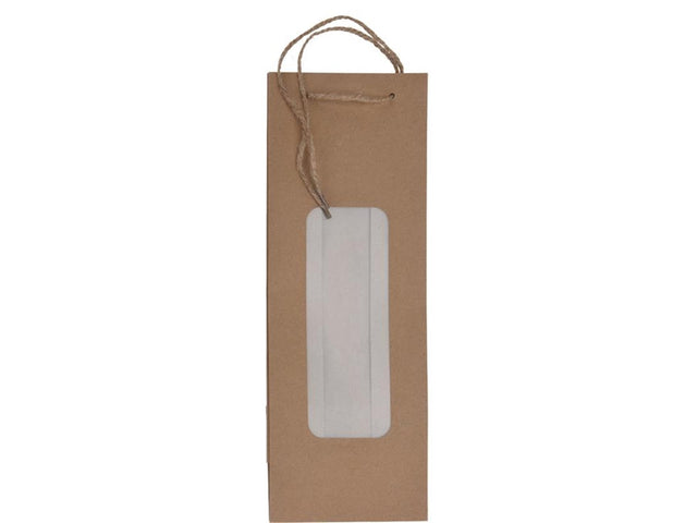 Weinflaschentasche mit Fensterpapier