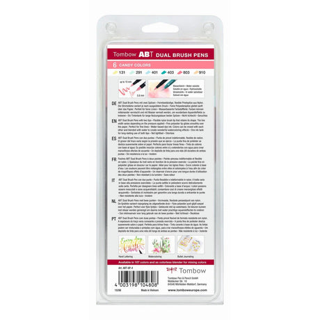 Tombow • Abt Dual Brush Pen Set Bonbonfarben 6tlg