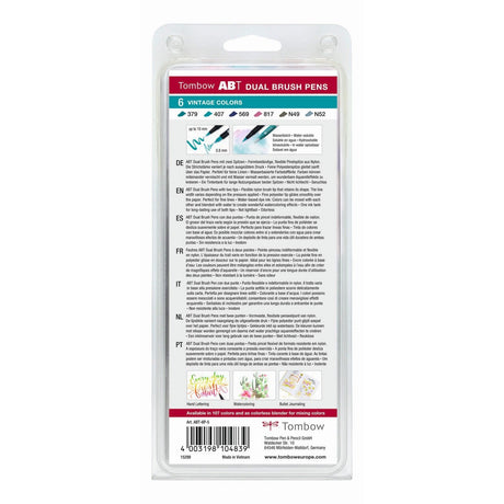 Tombow • Abt Dual Brush Pen Set Vintage Farben 6tlg