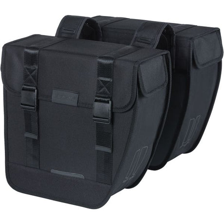 Basilikum -Tour Doppelfahrradbeutel - Wasser -Repellent - 28l - Schwarz