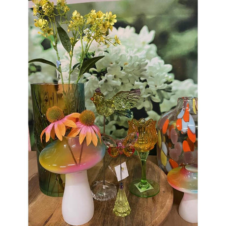 Cozydecor Vase Regenbogenglas Durchmesser 8,5 x 17 cm