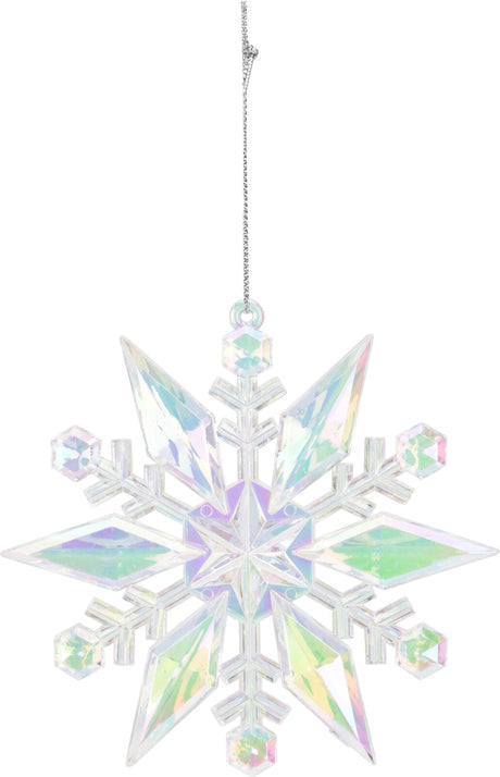 Home Styling Weihnachtsanhänger Schneeflocke 11cm irisierend