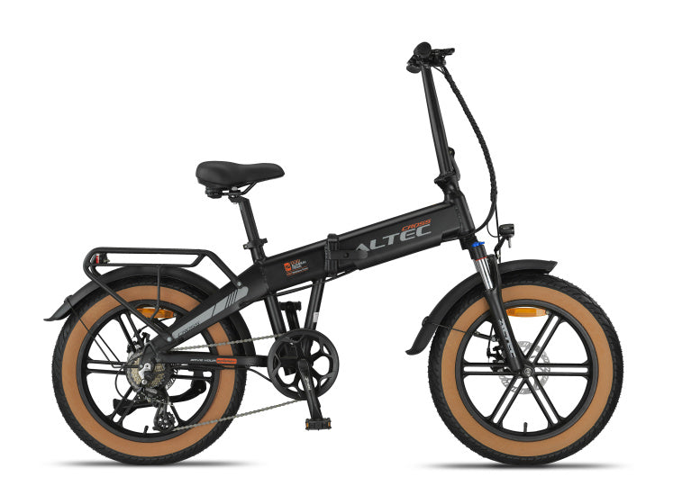 Altec Cross Fatbike Faltrad 20 Zoll 39 cm Unisex 7V Scheibenbremse mattschwarz