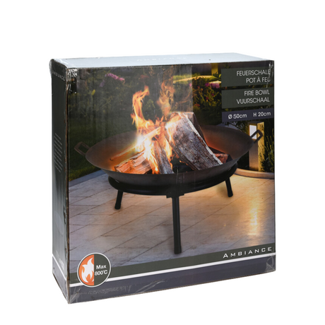 Ambiente Fire Bowl Gusseisen auf Standard Ø 50 cm schwarz