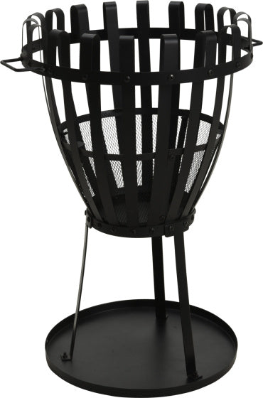 Ambiente 2-in1-Feuerkorb mit Grill Grill 660 ° C Ø 54 cm Schwarz