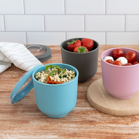 Amuse life lunch bowl met deksel blauw 500ml
